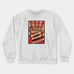 Retro Music Compact Cassette Vintage Crewneck Sweatshirt